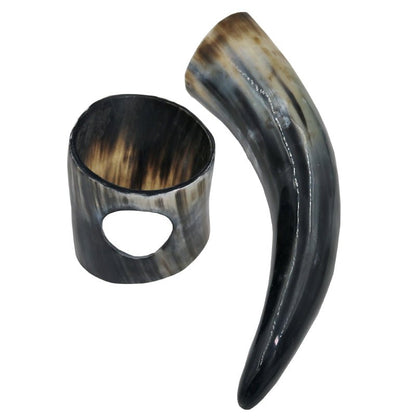 Authentic Viking Drinking Horn with Stand – Viking Drinkware | Norse runes & Nordic jewelry
