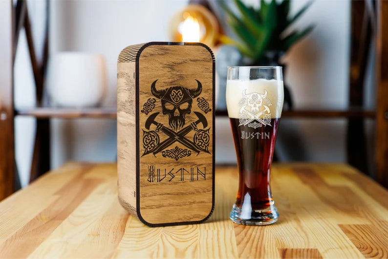 Personalized beer gift set Norse mythology