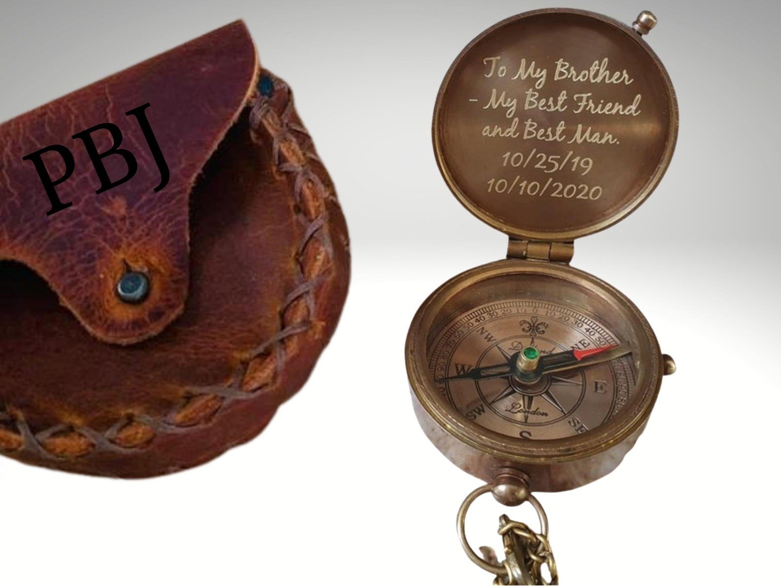 Engraved Compass, Personalized Gifts for Men, Custom Working Compass – Viking Accessories | Norse runes & Nordic jewelry