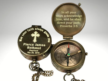 Engraved Compass, Personalized Gifts for Men, Custom Working Compass – Viking Accessories | Norse runes & Nordic jewelry