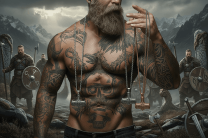🎁 FREE GIFT: Mjolnir Thor Hammer Necklace – Viking | Norse runes & Nordic jewelry