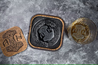 Glass with Viking Logo – Viking Accessories | Norse runes & Nordic jewelry