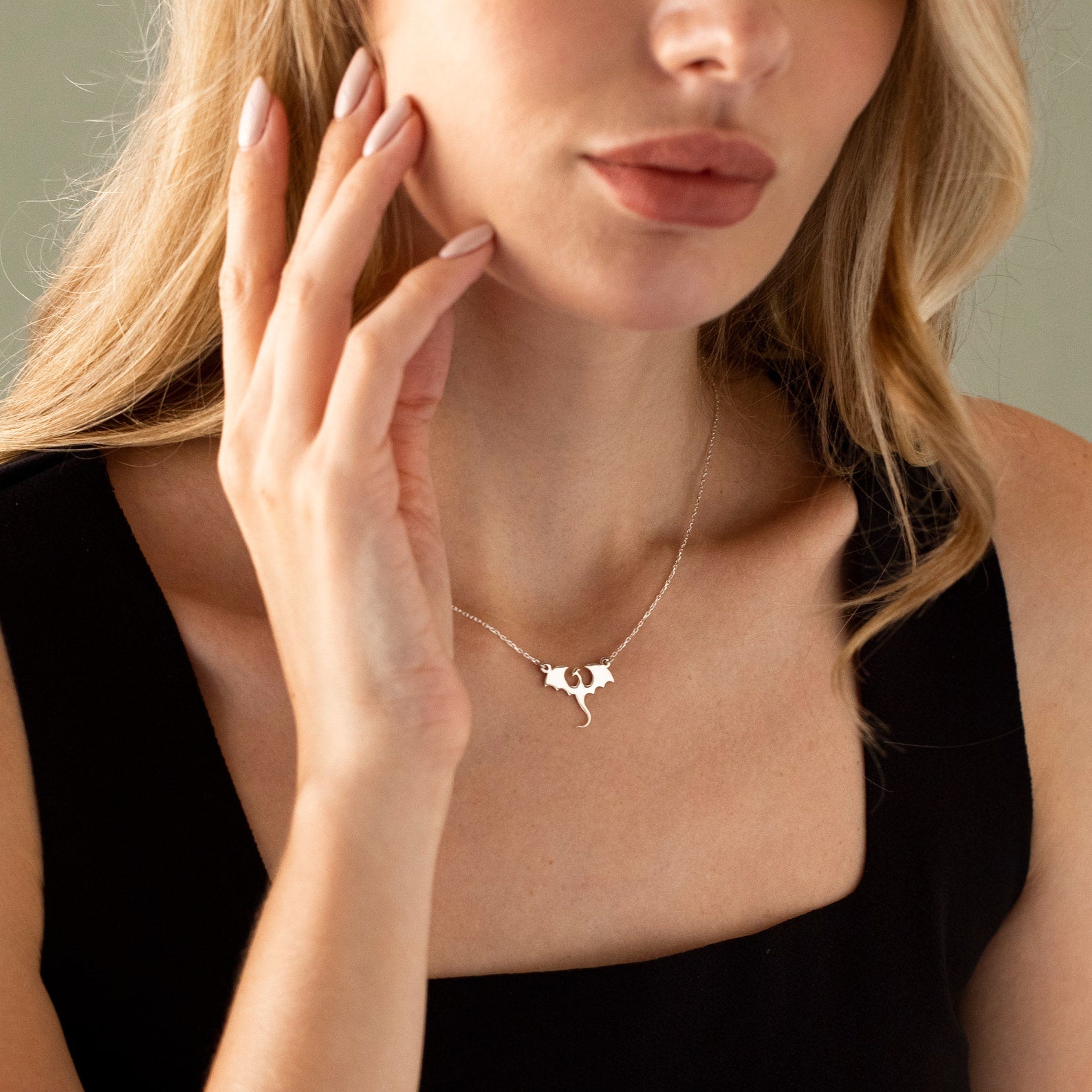Gold Dragon Pendant Necklace – Viking | Norse runes & Nordic jewelry