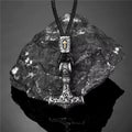 Gold Plated Mjolnir Necklace | Norse Runes Thor Hammer Pendant
