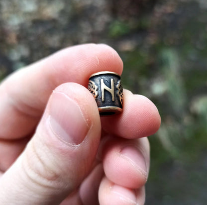 Hagalaz rune | viking beads | norse lanyard bead – Viking Accessories | Norse runes & Nordic jewelry