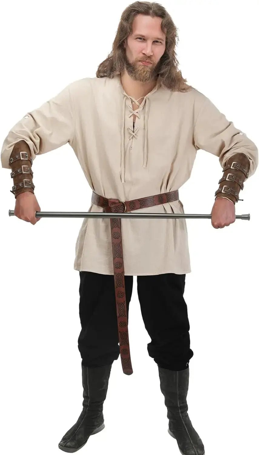 Halloween Viking Renaissance Costume Set – Medieval 4 - Piece Outfit – Viking fashion | Norse runes & Nordic jewelry