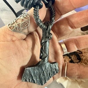 Hand Forged Mjolnir 7 Viking Thor's Hammer Norse Nordic Odin Thor Asatru Gift – Viking jewelry | Norse runes & Nordic jewelry