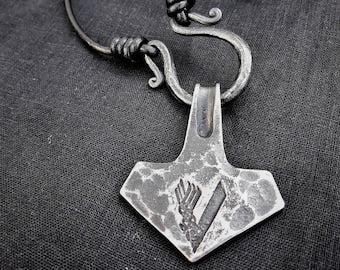 Hand Forged Viking Mjolnir Thor Hammer 5 V Scandinavian Odin Thor Asatru Gift – Viking jewelry | Norse runes & Nordic jewelry