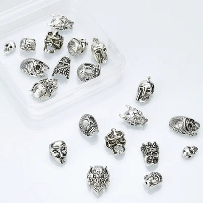 Head Beads Charms Antique Silvery Spacer Beads – Viking Accessories | Norse runes & Nordic jewelry