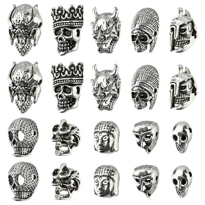 Head Beads Charms Antique Silvery Spacer Beads – Viking Accessories | Norse runes & Nordic jewelry