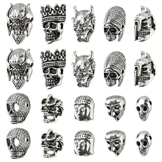 Head Beads Charms Antique Silvery Spacer Beads – Viking Accessories | Norse runes & Nordic jewelry