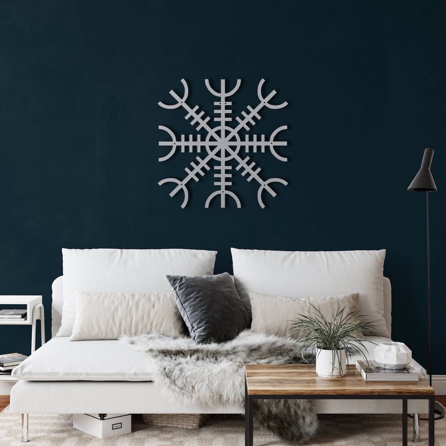 Helm of Awe Wall Art, Metal Wall Decor, Metal Wall Hangings – Viking home decor | Norse runes & Nordic jewelry