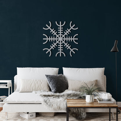 Helm of Awe Wall Art, Metal Wall Decor, Metal Wall Hangings – Viking home decor | Norse runes & Nordic jewelry