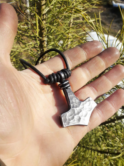 Hand Forged Viking Mjolnir Thor's Hammer 3 Norse Nordic Odin Thor Asatru Gift