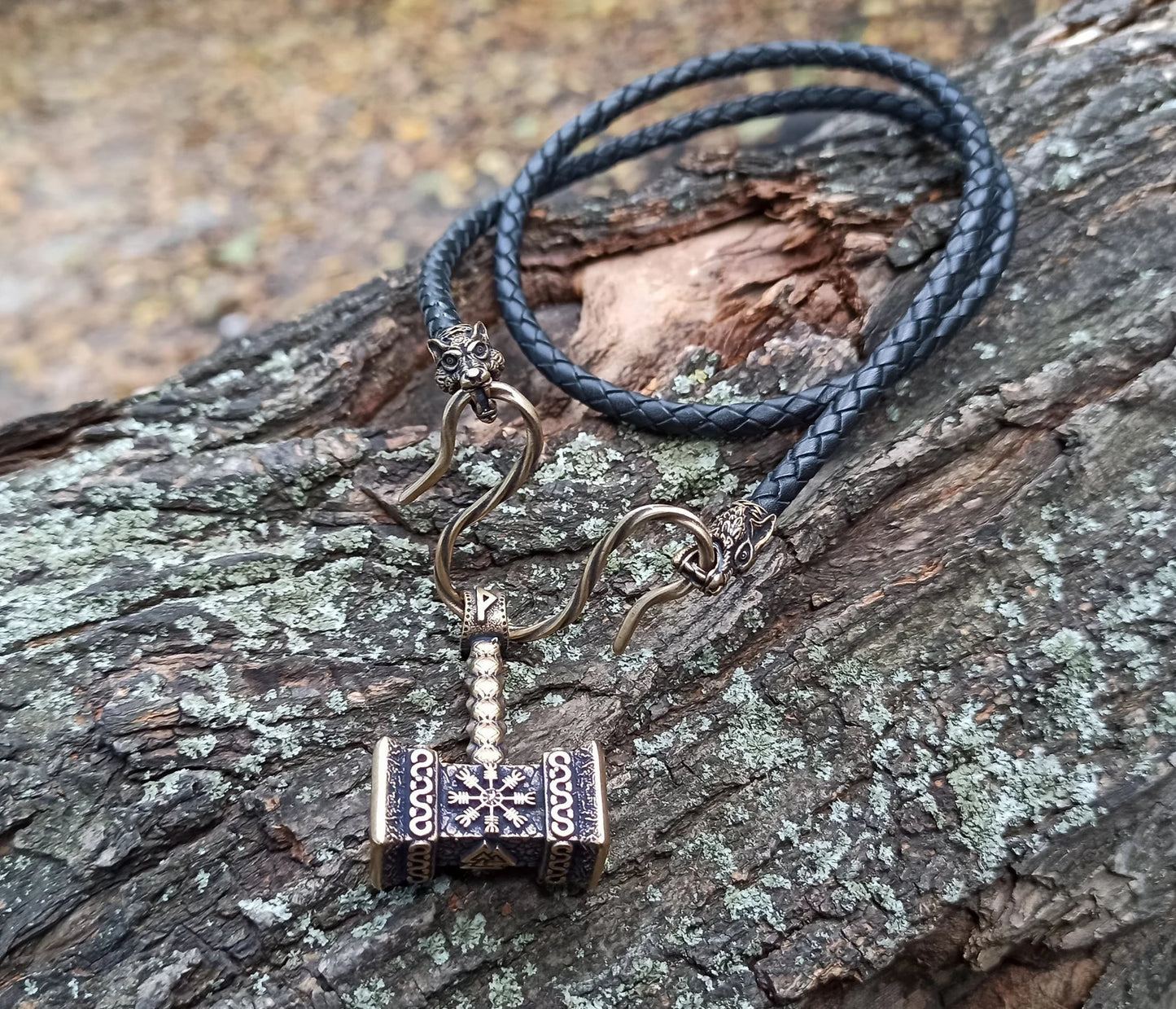 Mjolnir norse pendant Viking jewelry necklace | Thor hammer valknut necklace | Nordic jewelry