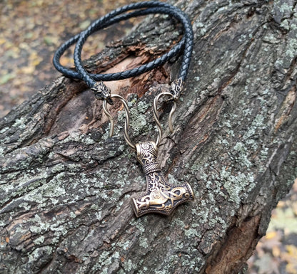 Norse Mjolnir pendant | Viking necklace | Thor's hammer