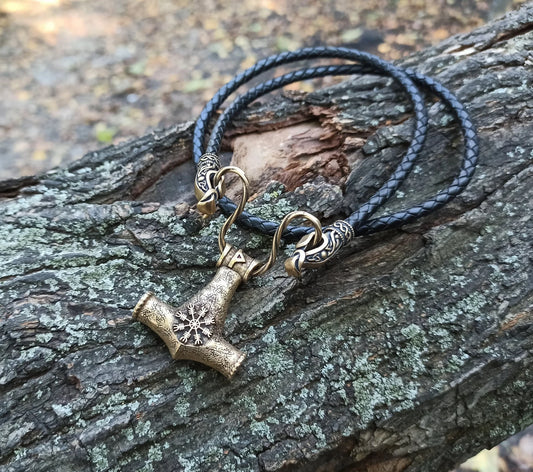 Mjolnir Norse pendant Viking jewelry necklace Thor's hammer | Thor hammer mens necklace