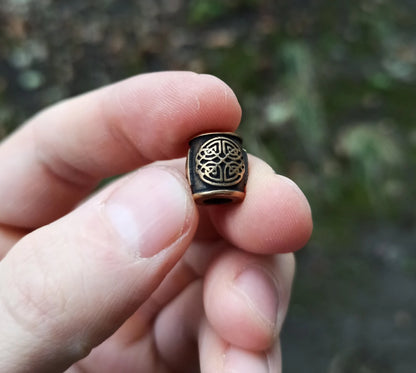 Hagalaz rune | viking beads | norse lanyard bead