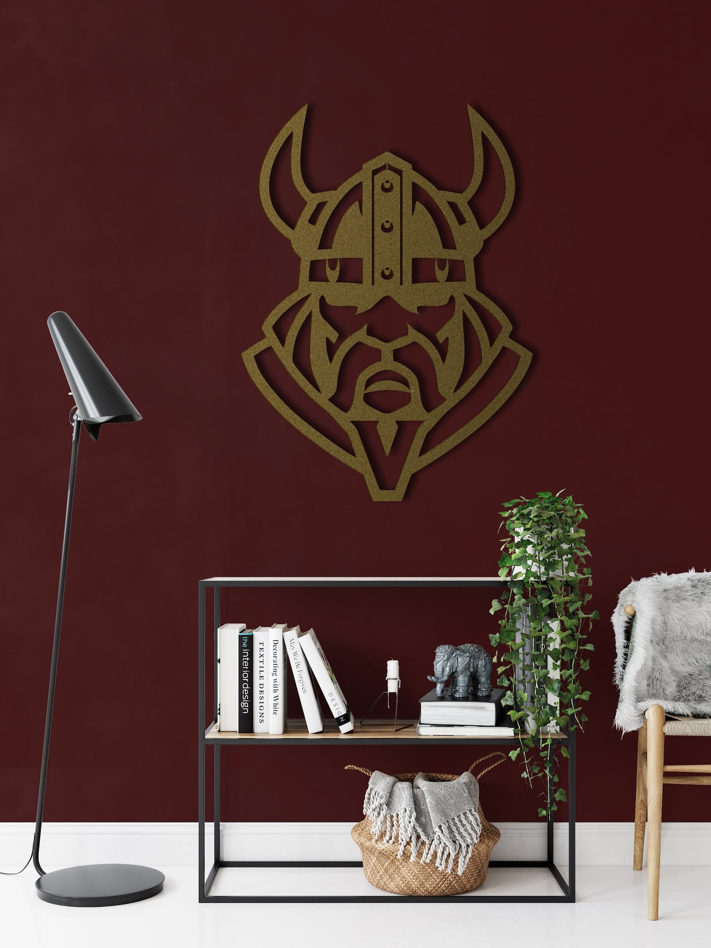 Viking Warrior Decor, Metal Wall Art, Viking Silhouette