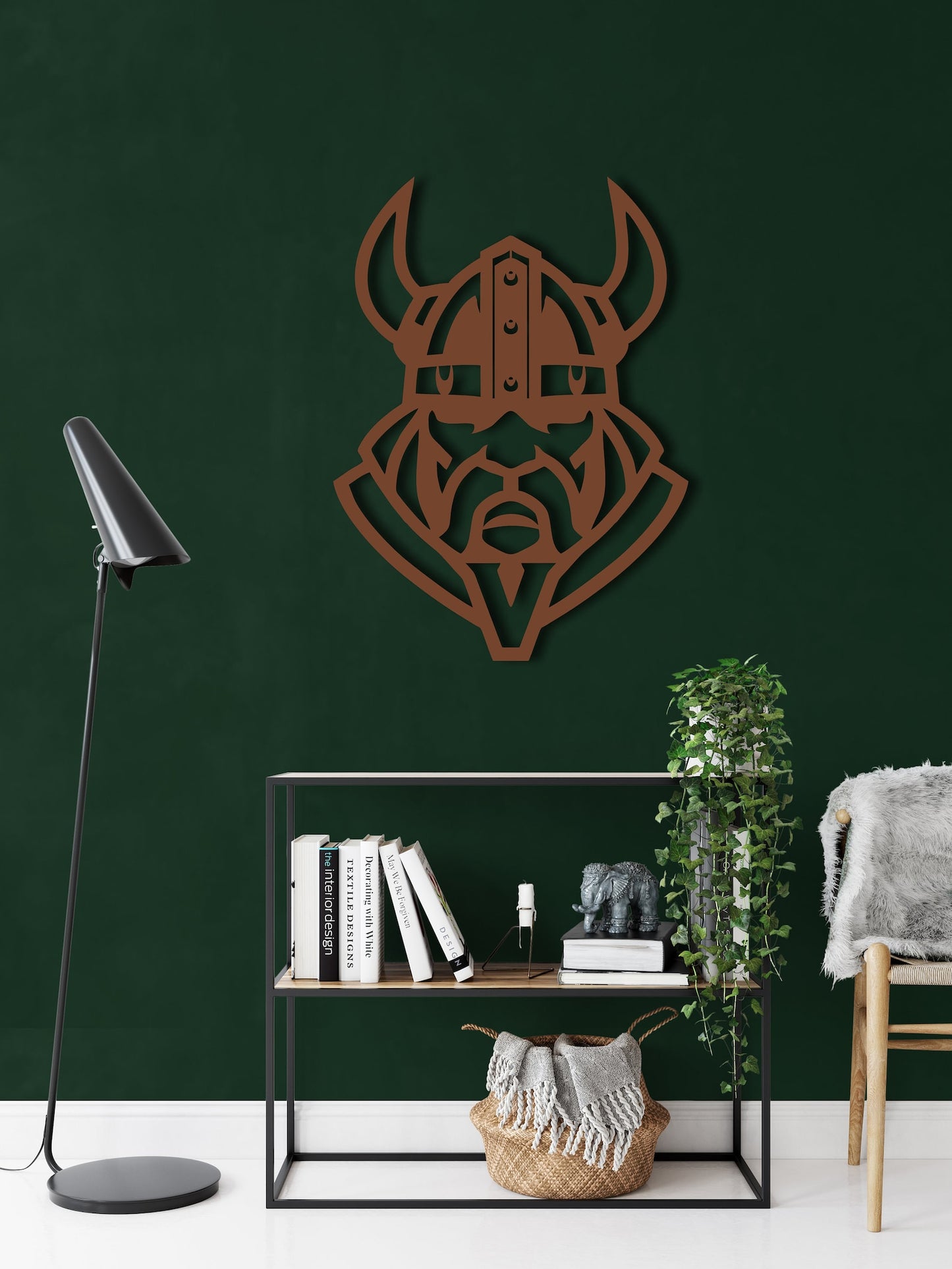 Viking Warrior Decor, Metal Wall Art, Viking Silhouette