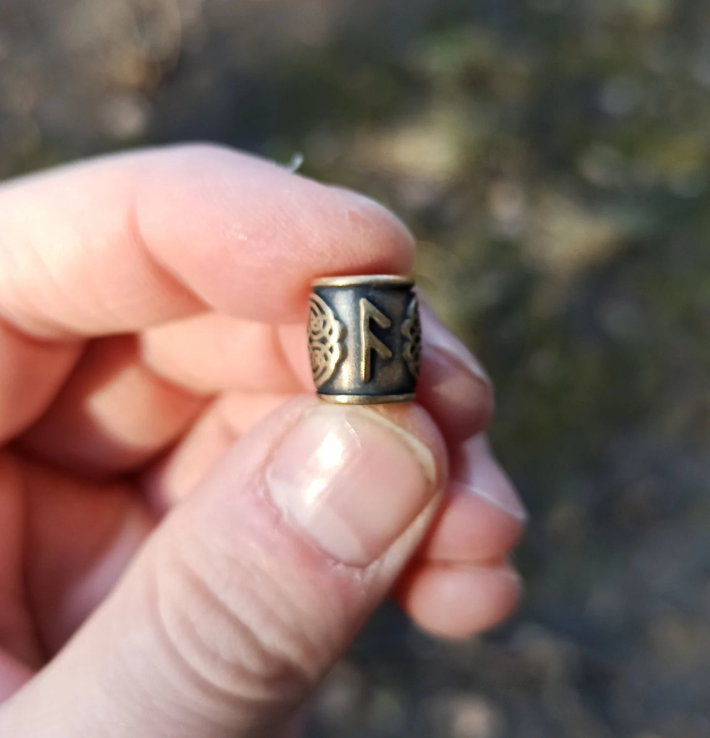 Ansuz rune | norse viking runes beads | knife lanyard bead