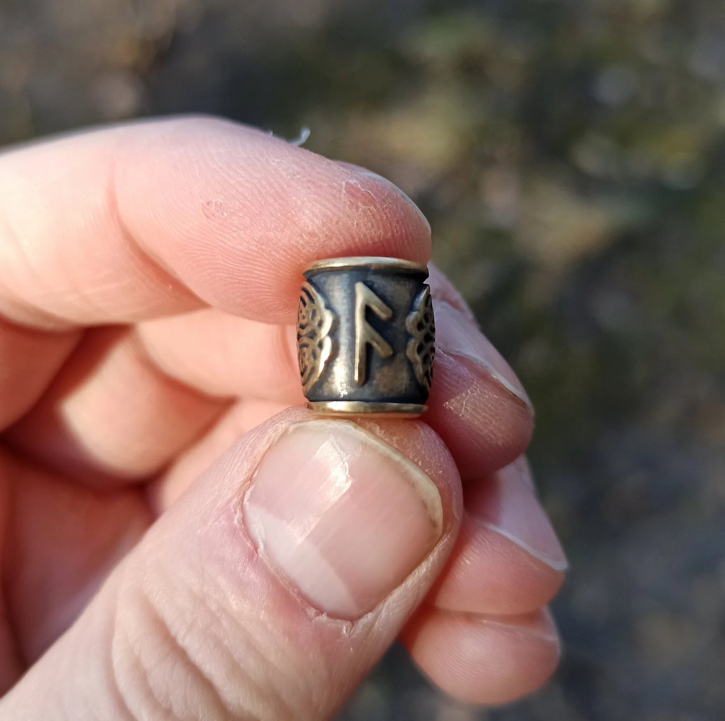 Ansuz rune | norse viking runes beads | knife lanyard bead