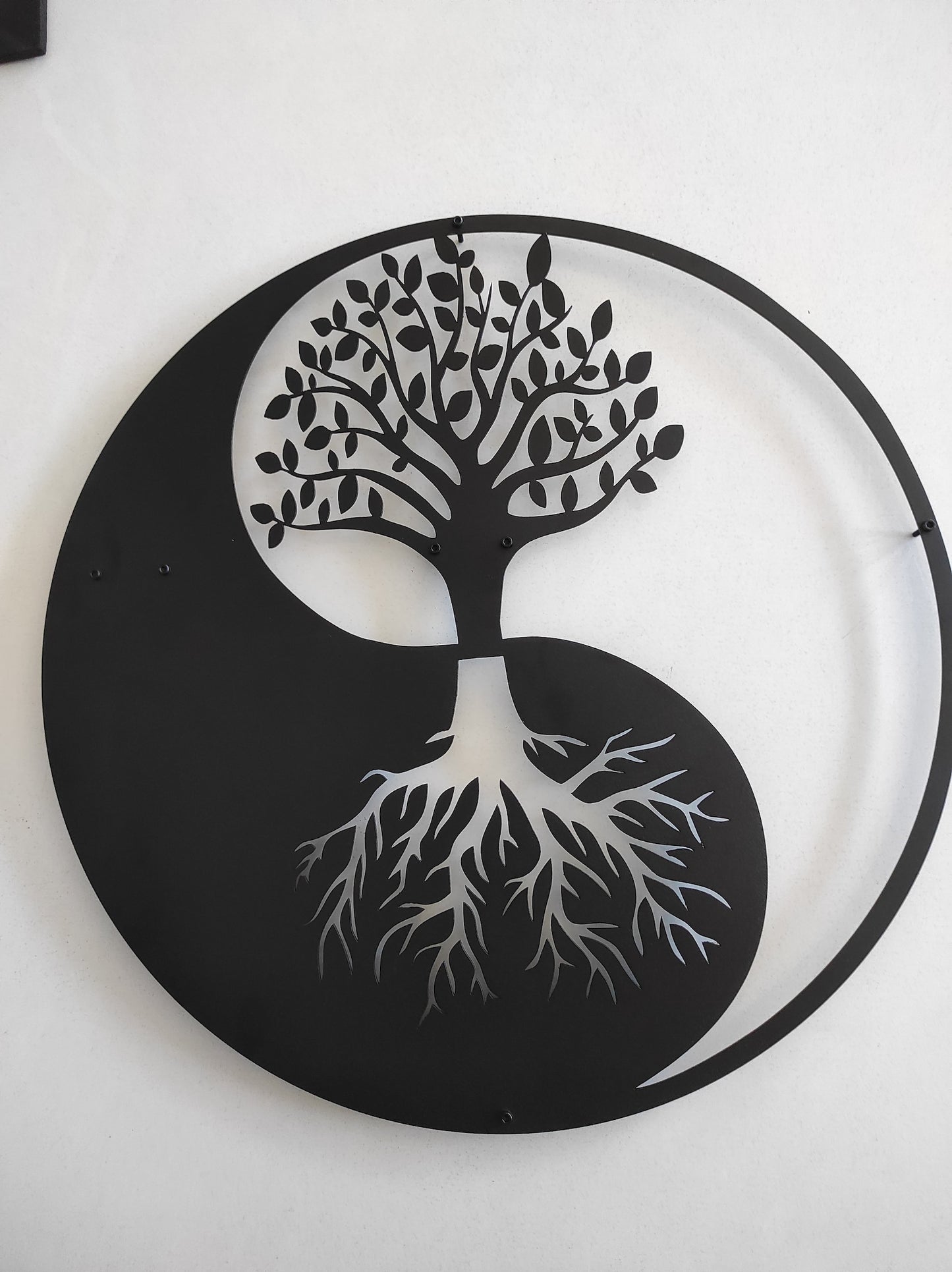 Metal Yin Yang Decor, Tree of Life Wall Decoration