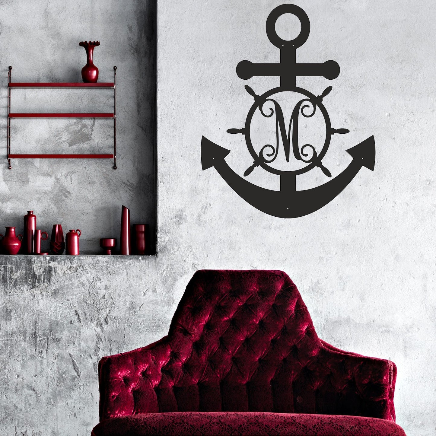 Anchor Wall Art, Metal Wall Decor, Metal Wall Hangings