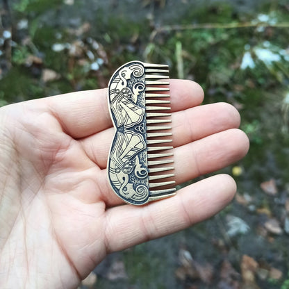 Viking comb | mustache metal accessories | beard care | mens gifts