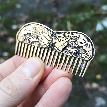 Viking comb | mustache metal accessories | beard care | mens gifts