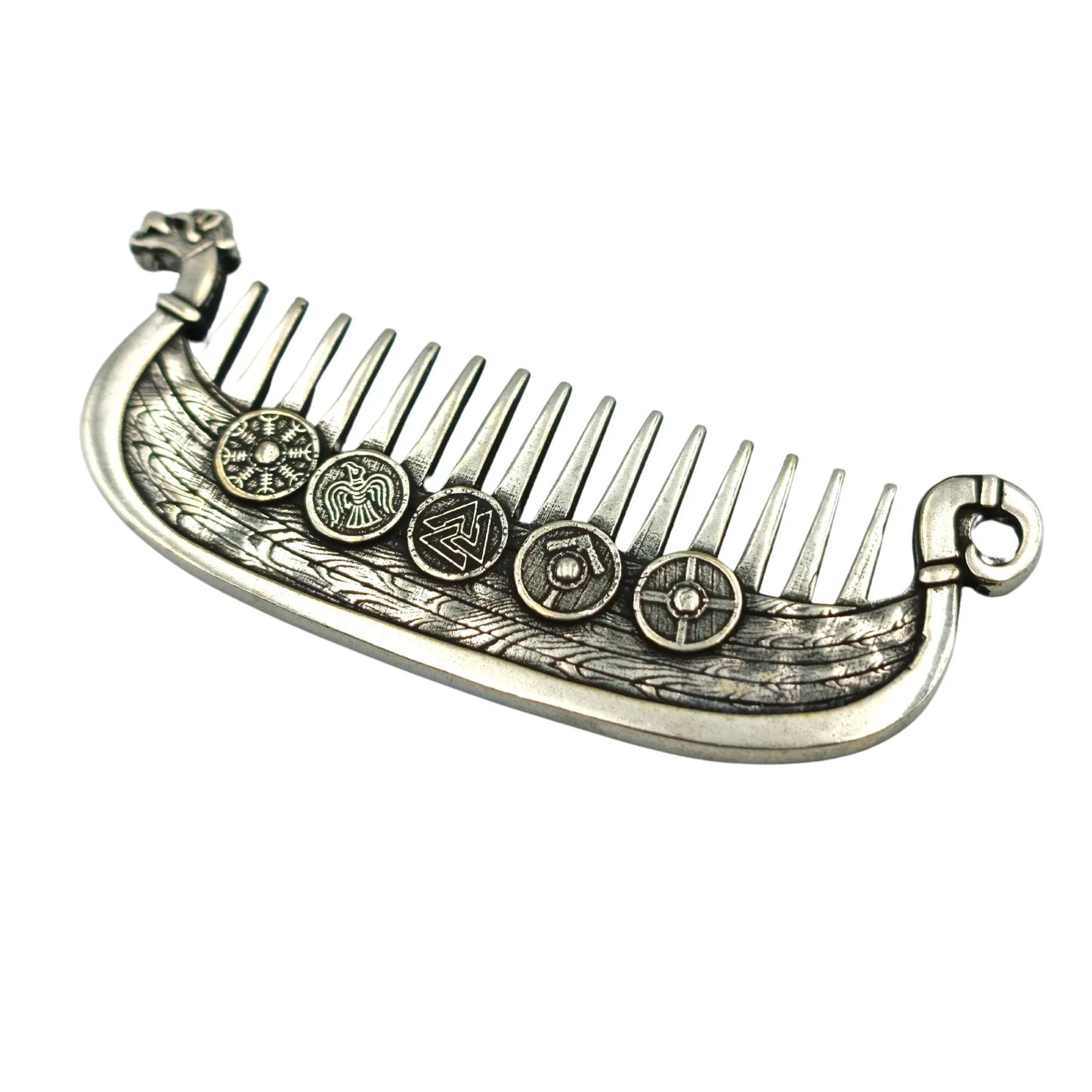 Viking ship beard care comb | Norse husband wedding gift