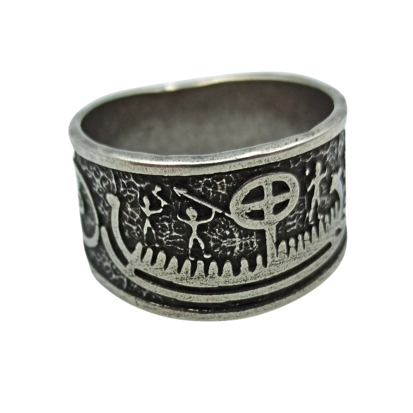 Petroglyph viking nordic ring | norse jewelry | sun wheel