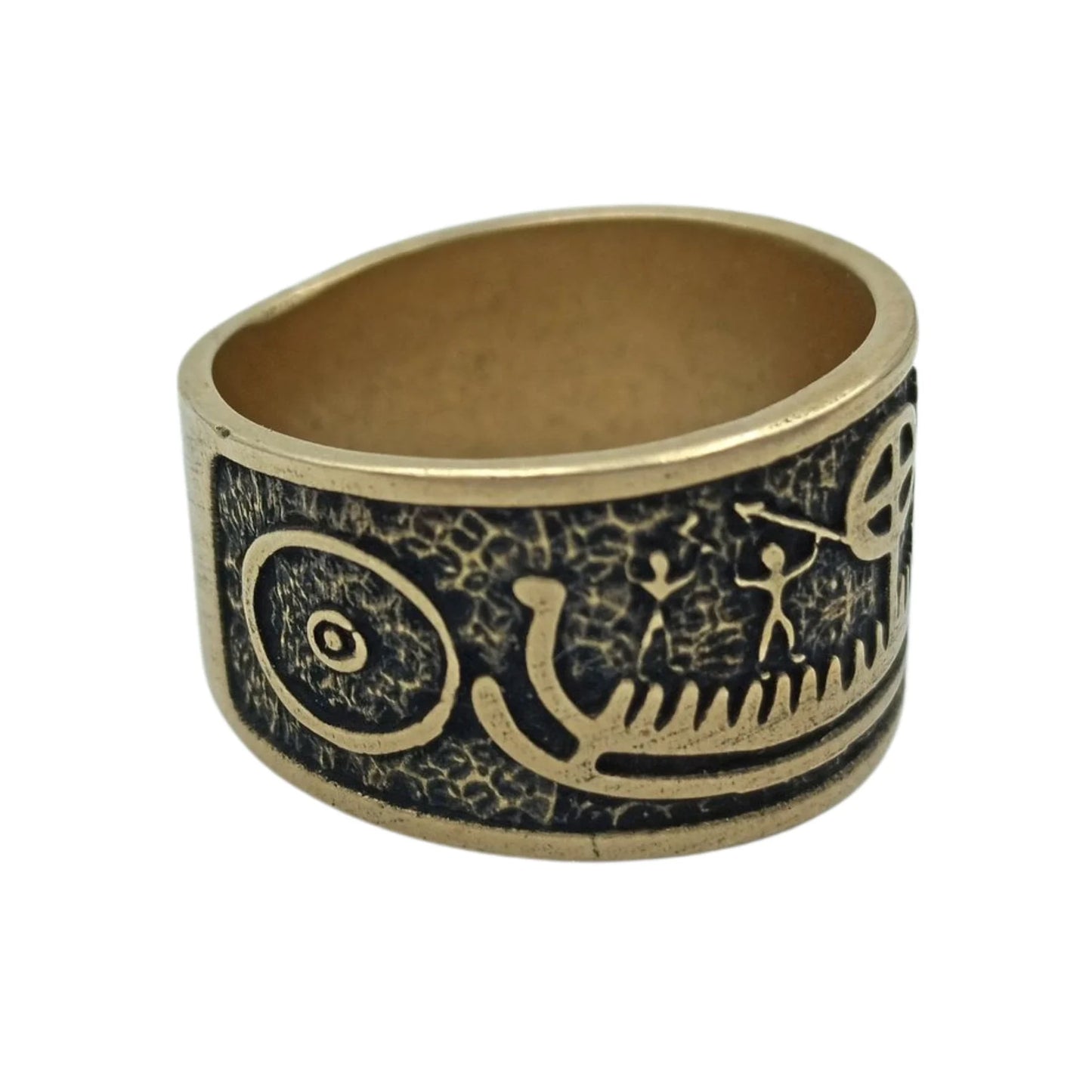 Petroglyph viking nordic ring | norse jewelry | sun wheel