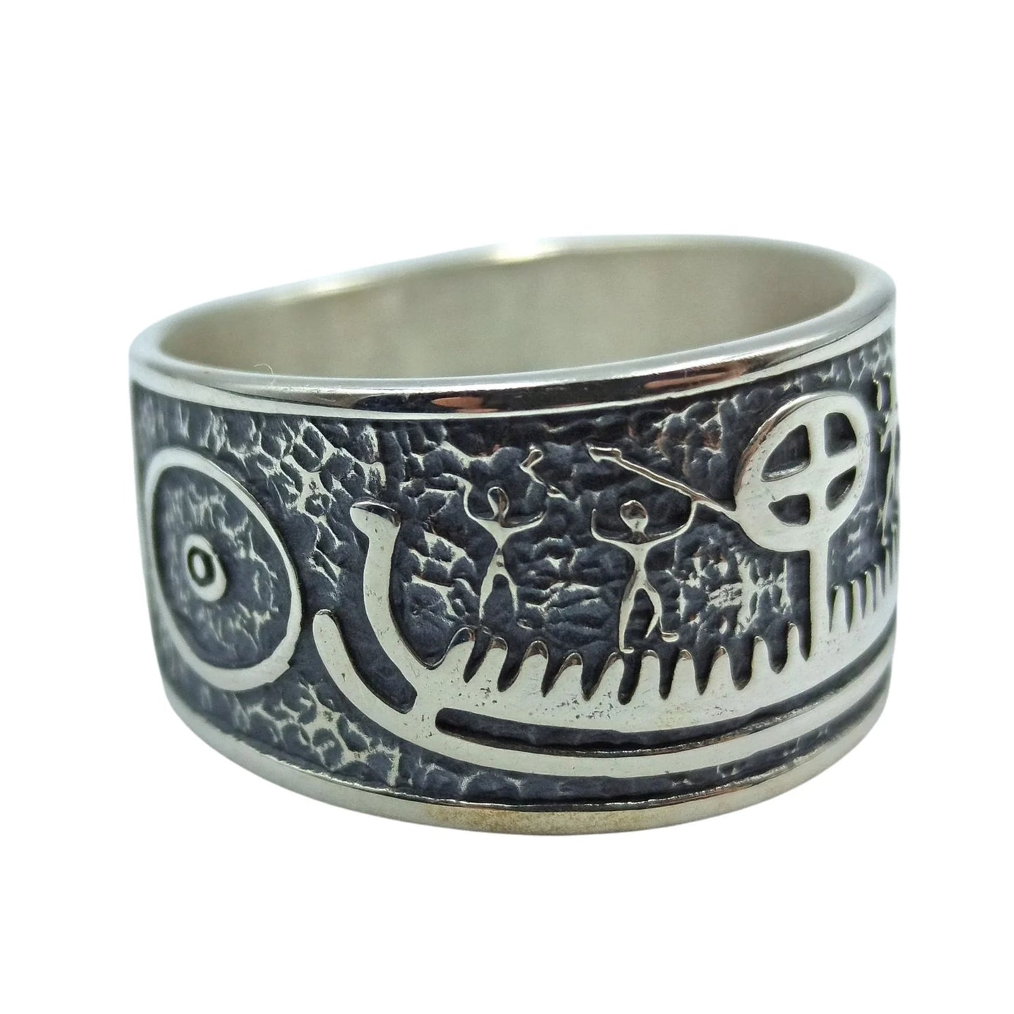 Petroglyph viking nordic ring | norse jewelry | sun wheel