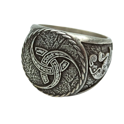 Triple horn of Odin ring | Viking jewelry men | Norse raven rings