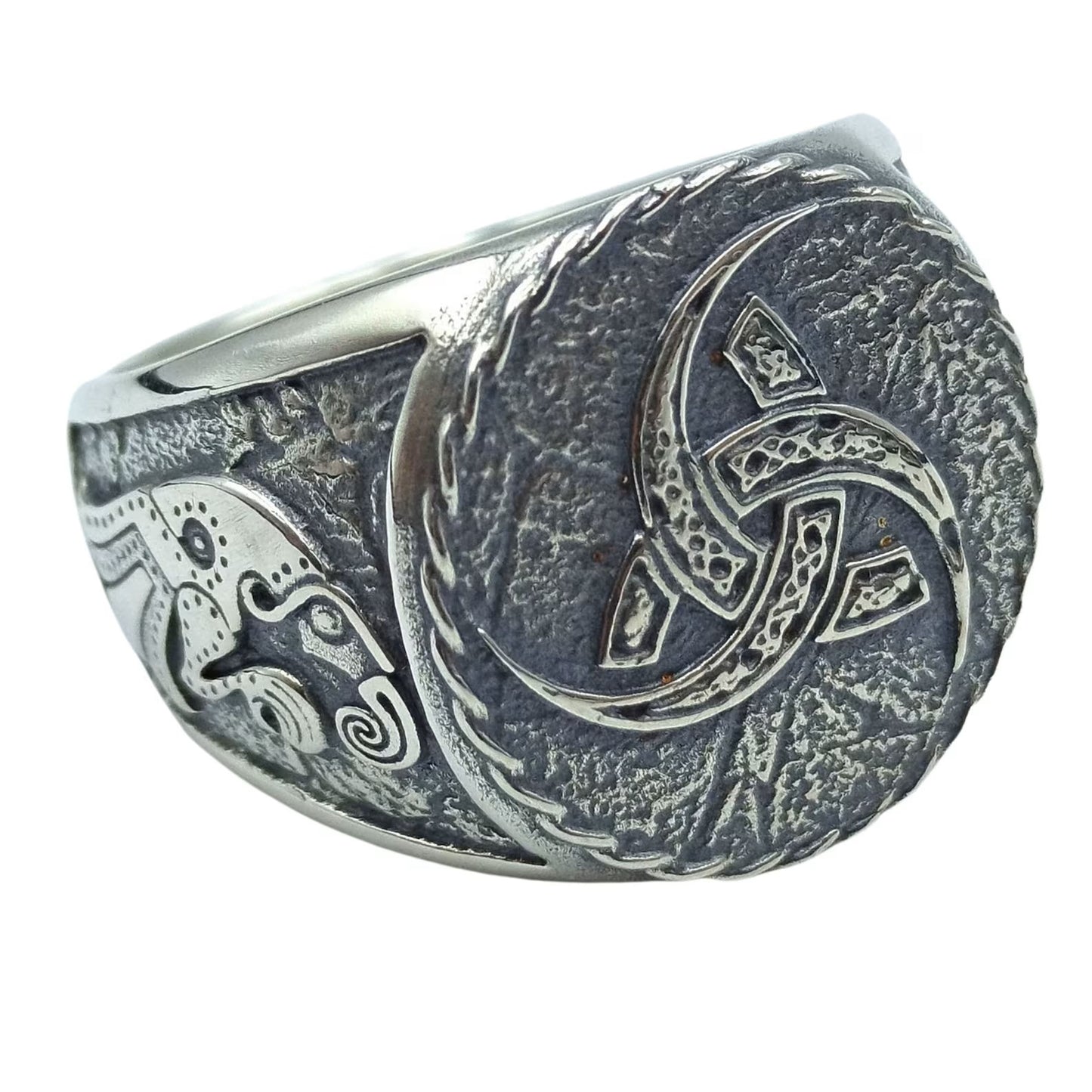 Triple horn of Odin ring | Viking jewelry men | Norse raven rings