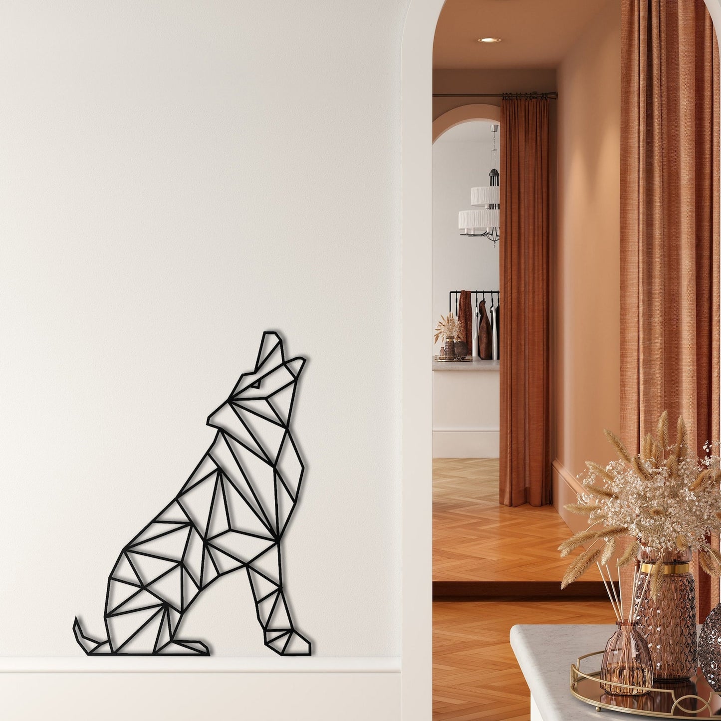 Wolf Wall Art Wall Hangings, Metal Wolf Decor