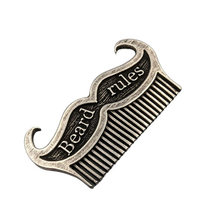 Metal custom beard comb mustache brush hipster gifts