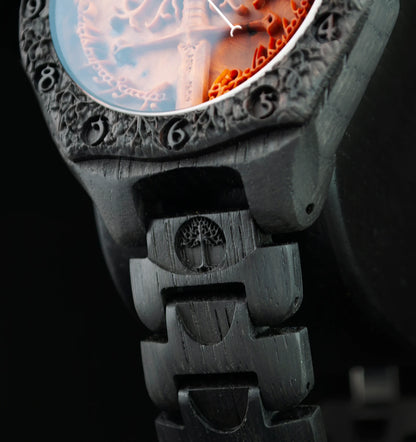 Tree of Gondor 1500-Year Bog Oak Watch | LOTR Wooden Watch