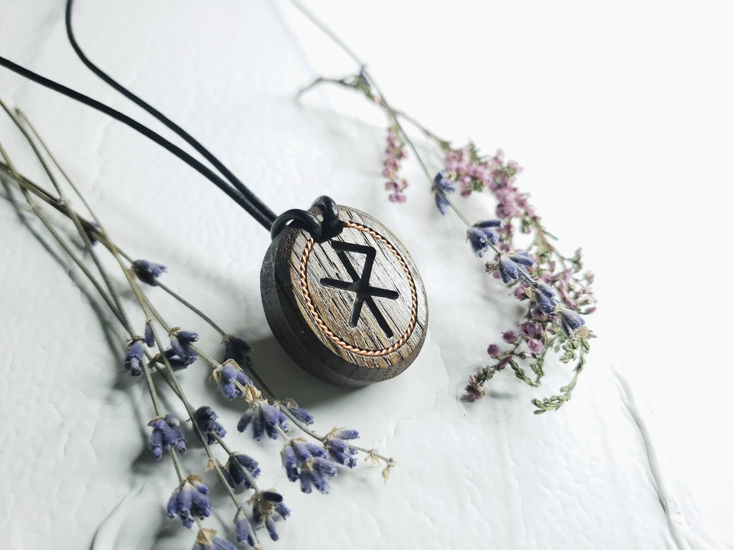 Love Viking Rune Pendant With Glowing, Norse necklace, Rune nordic