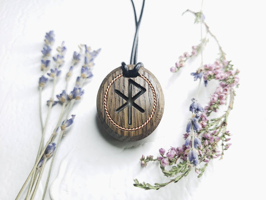 Love Viking Rune Pendant With Glowing, Norse necklace, Rune nordic