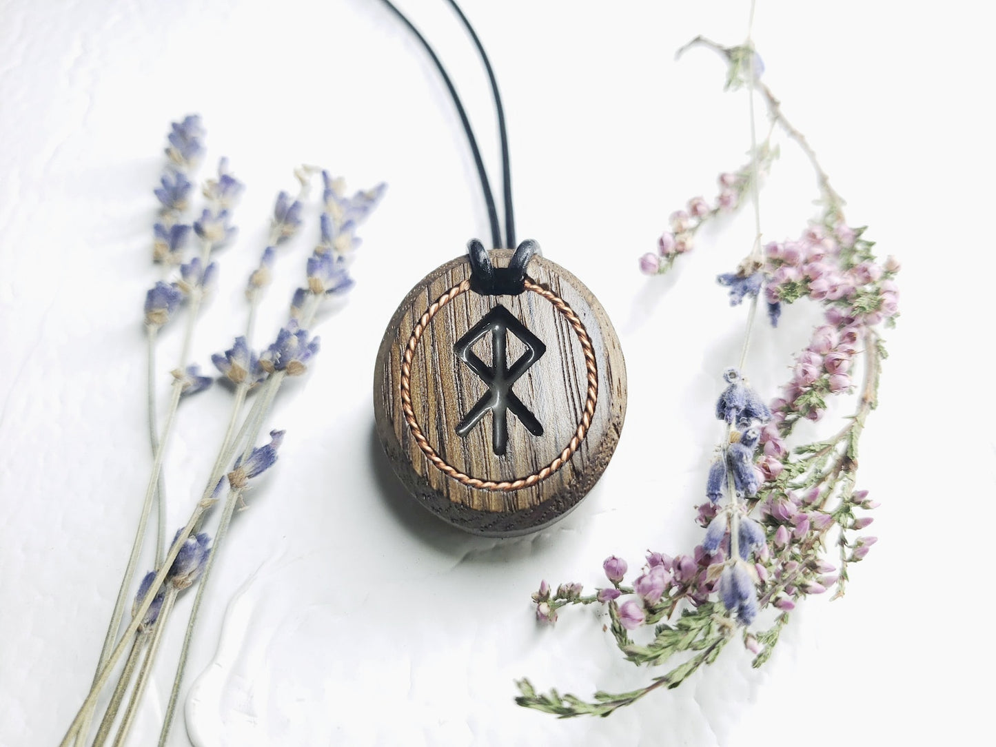 Love Viking Rune Pendant With Glowing, Norse necklace, Rune nordic