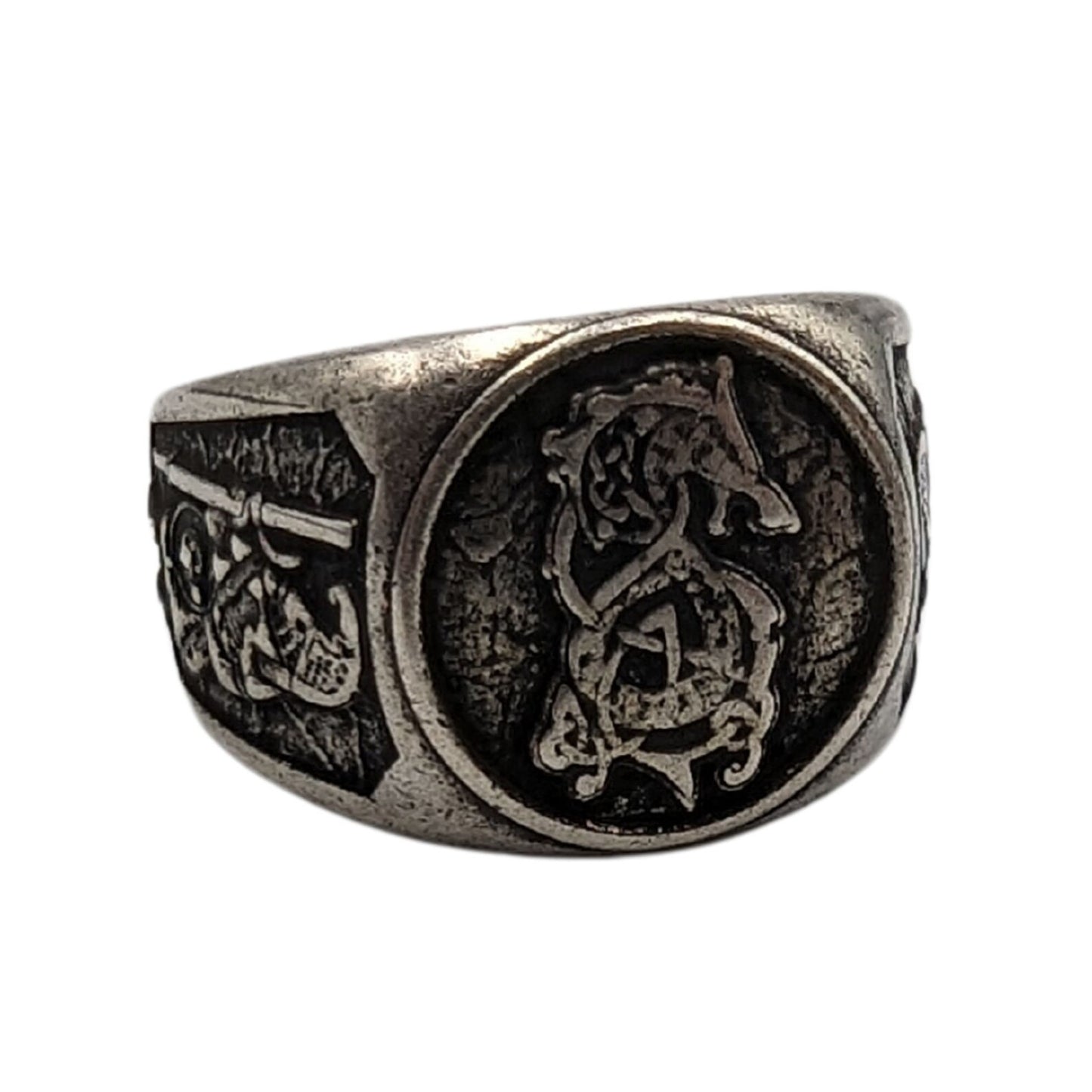 Fenrir wolf ring Norse Pagan Viking jewelry