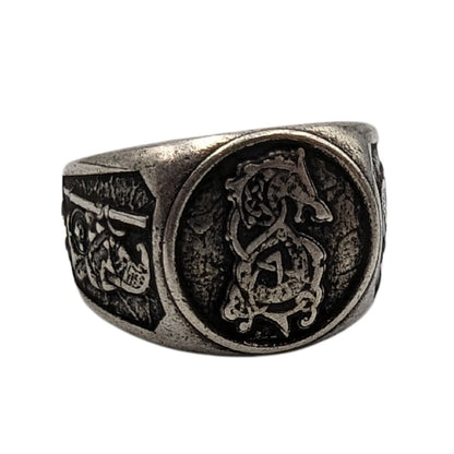 Fenrir wolf ring Norse Pagan Viking jewelry