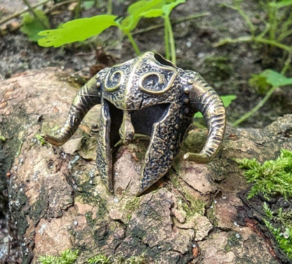 Horned viking helmet paracord bead | Knife lanyard