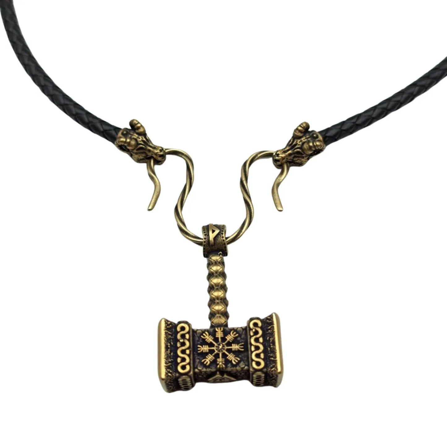 Mjolnir norse pendant Viking jewelry necklace | Thor hammer valknut necklace | Nordic jewelry