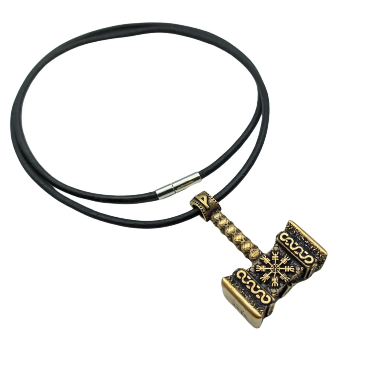 Mjolnir norse pendant Viking jewelry necklace | Thor hammer valknut necklace | Nordic jewelry