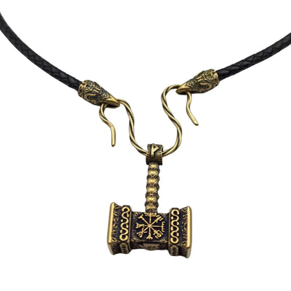 Mjolnir norse pendant Viking jewelry necklace | Thor hammer valknut necklace | Nordic jewelry