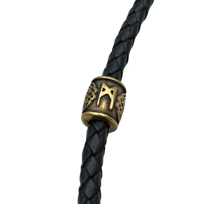 Mannaz rune | viking runes beads | knife lanyard bead