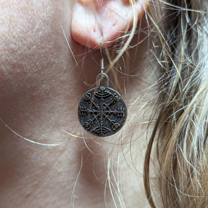 Veldismagn earrings Norse runes Pagan jewelry Yule gifts